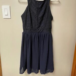 Navy Blue Sleeveless Dress